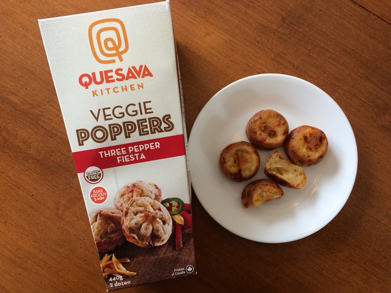 Quesava veggie poppers and packaging